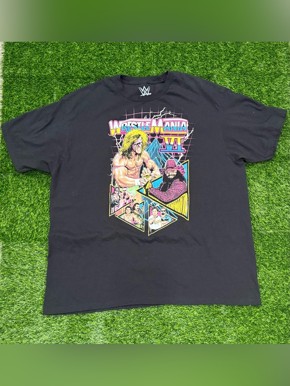 WWE WrestleMania VI Black Graphic T-Shirt 2X - Wrestling League Tee